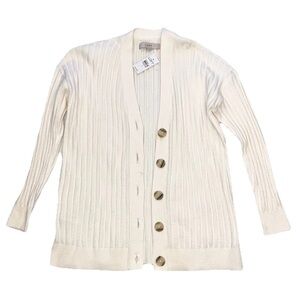 Ann Taylor Loft NEW Ribbed Button Down Cardigan Sweater Sz S
